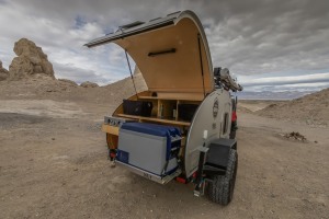 Fully loaded kitchen off road teardrop trailer