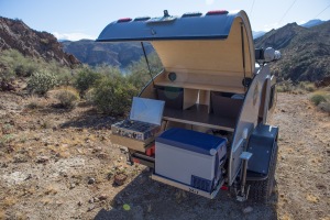 Camp Kitchen of an off grid trailer