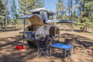 Full setup of an offroad teardrop trailer